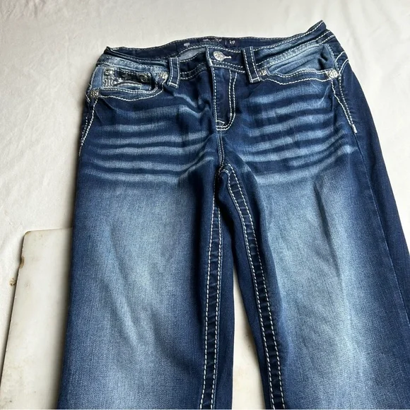 Miss Me Women’s Dark Blue Bootcut Jeans - Classic Denim - Picture 7 of 10